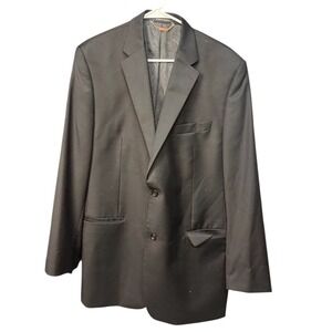 Donald J Trump Signature Men's Wool Blazer Sport‎ Coat Black 42L Preowned